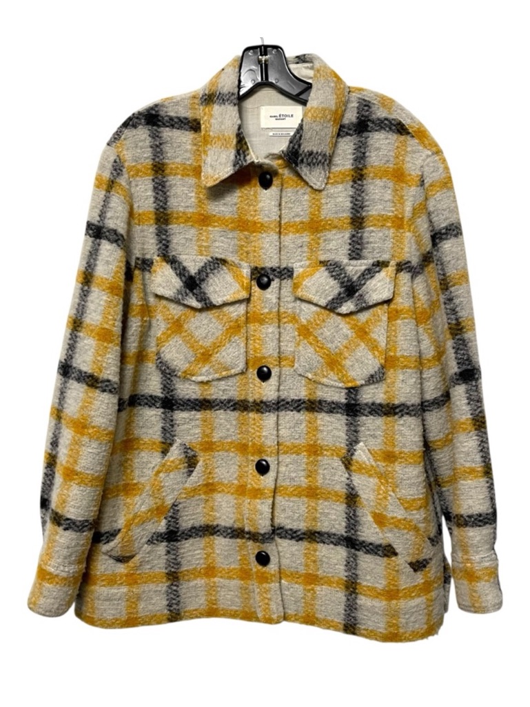 Isabel Marant Etoile Gast Check Wool Blend Jacket 10/Xl